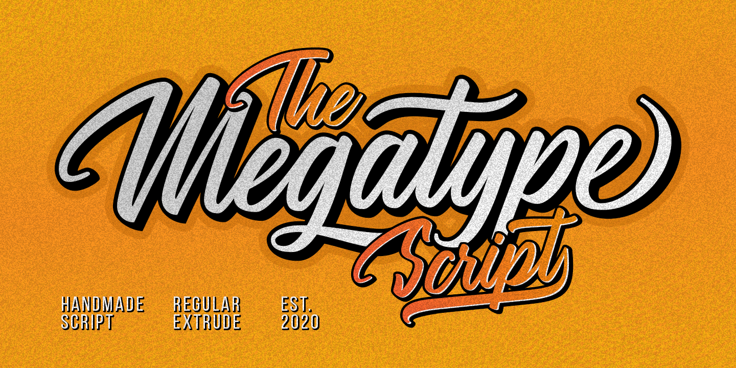 Ejemplo de fuente Megatype Script